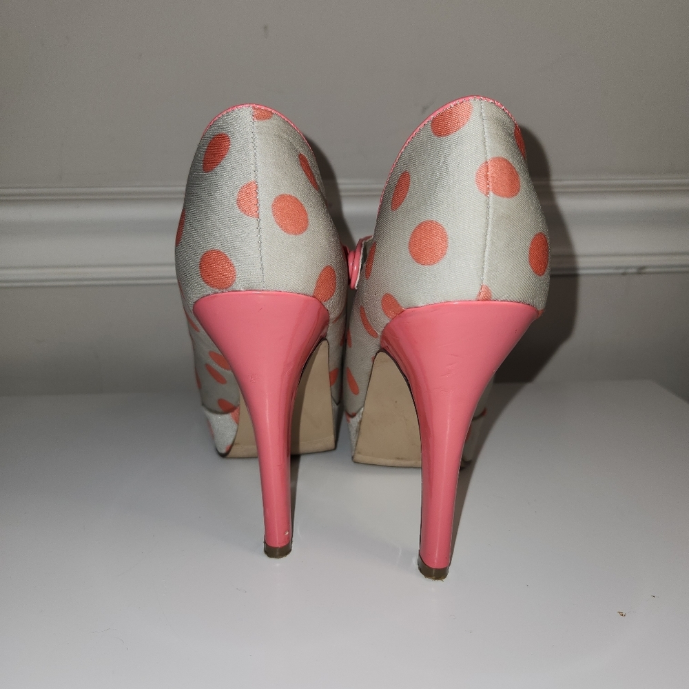 (SOLD) Madden Girl Lyons Coral Multi Heels - Picture 6 of 9